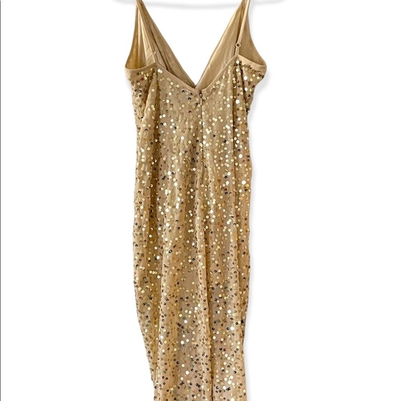 Asos Sequin Gold Dress - Picture 6 of 9